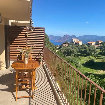 Piana - Vue Mer Et Village Extérieur photo